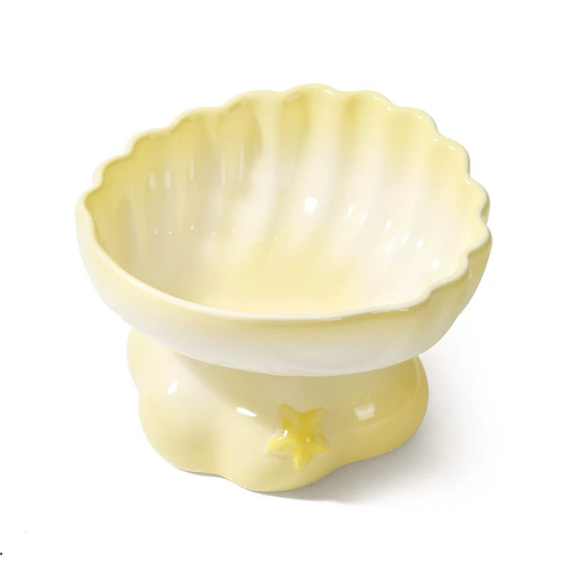 Aino AiMoe Shell Pet Bowl Tall Ceramic Cat Dog Neck Protection Feeder
