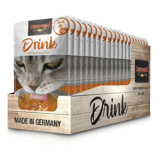 Leonardo Drink Duck 20x40g Pouch Soup for Cat Made in Germany Bewital