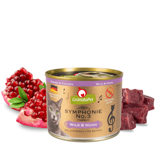 GranataPet Symphonie No. 3 vension & chicken 6 x 200g Wet Food for Cat Made in Germany