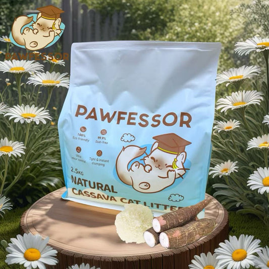 PAWFESSOR Natural Plant Cassava Cat Litter 2.5kg Pet Toilet