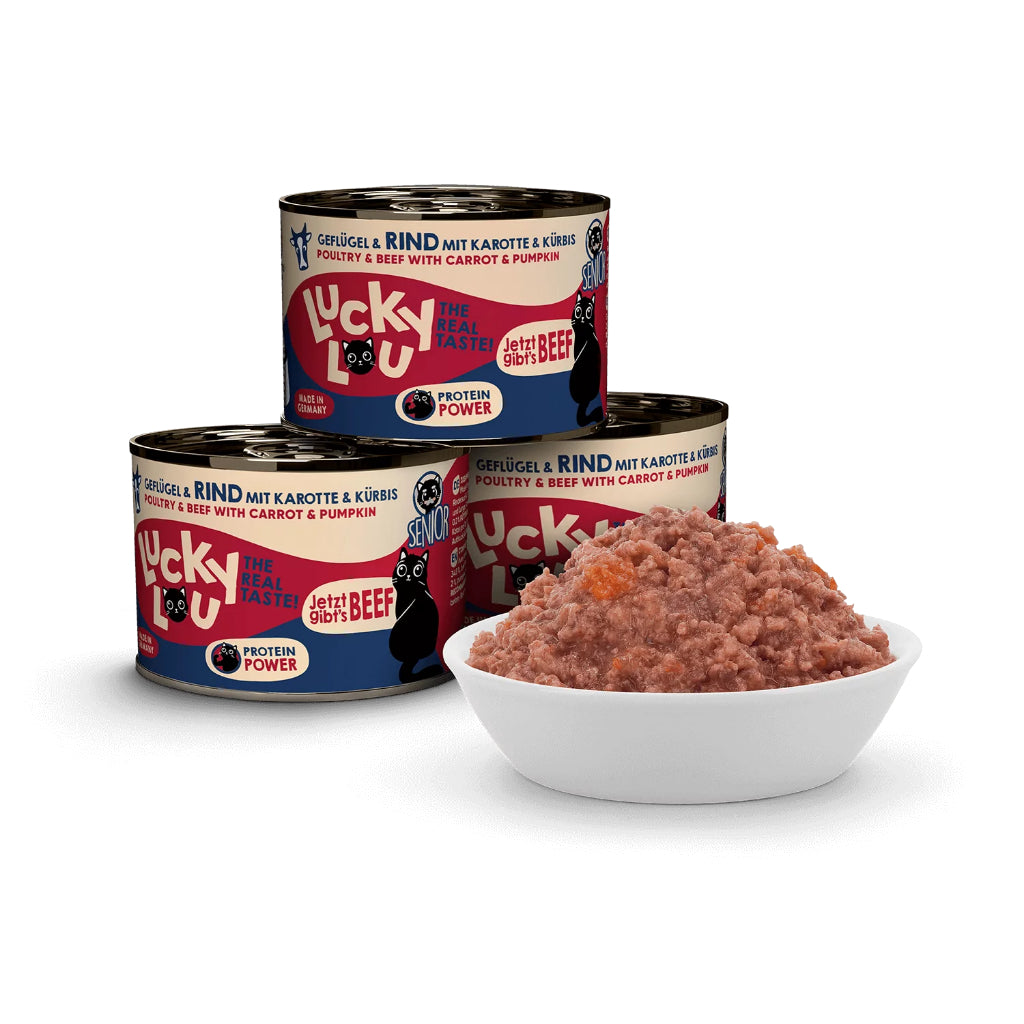 Lucky Lou Wet Food Life Stage Bundle 6*200g Complete Balanced Cat Food Made in Germany Kitten Senior