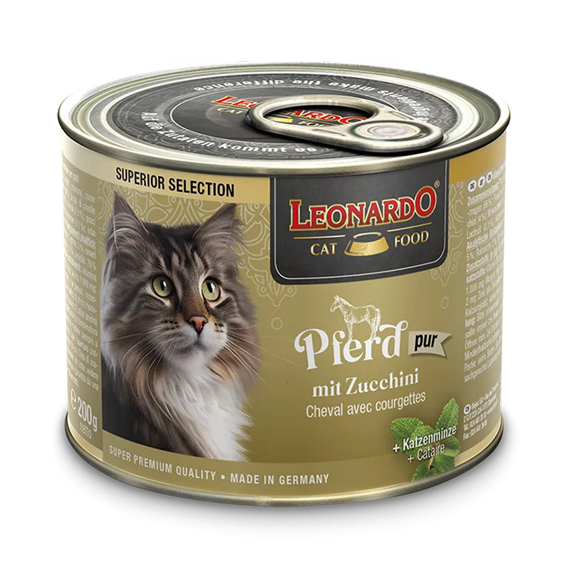 Leonardo Cat Food Superior Selection Can 200g Wet Food Completed Balanced Wet Food Made in Germany