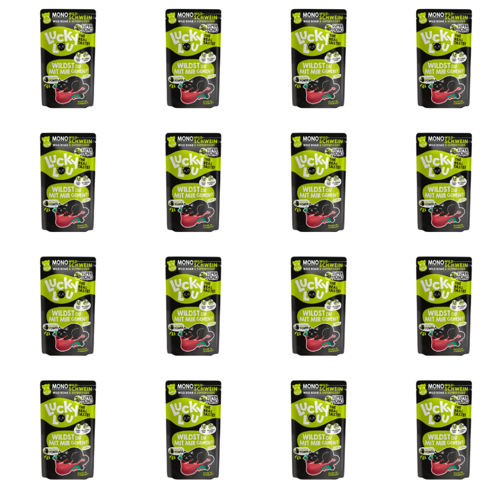 Lucky Lou Supermono Bundle Deal 125g*16 200g*6 Cat Wet Food Single Protein Complete Balanced Food