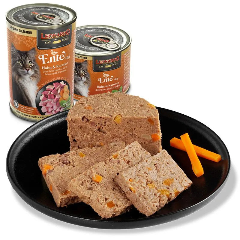 Leonardo Cat Food Superior Selection Duck with Chicken & Carrots Wet Complete Pet Food