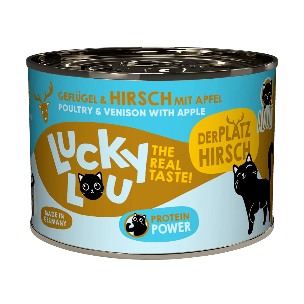 Lucky Lou Wet Food Life Stage Complete Balanced Cat Food Made in Germany 200g Kitten Senior