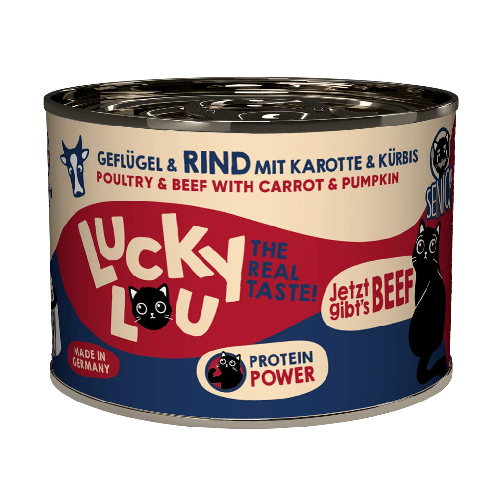 Lucky Lou Wet Food Life Stage Complete Balanced Cat Food Made in Germany 200g Kitten Senior