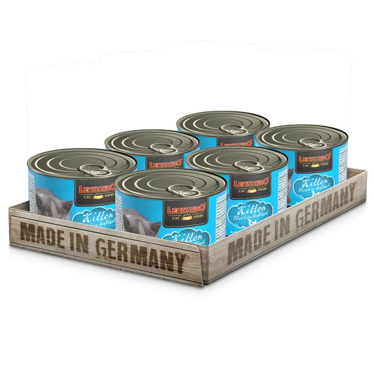 Leonardo Cat Food Quality Selection Kitten Rich in Poultry Wet Complete Balanced Wet Food Bundle