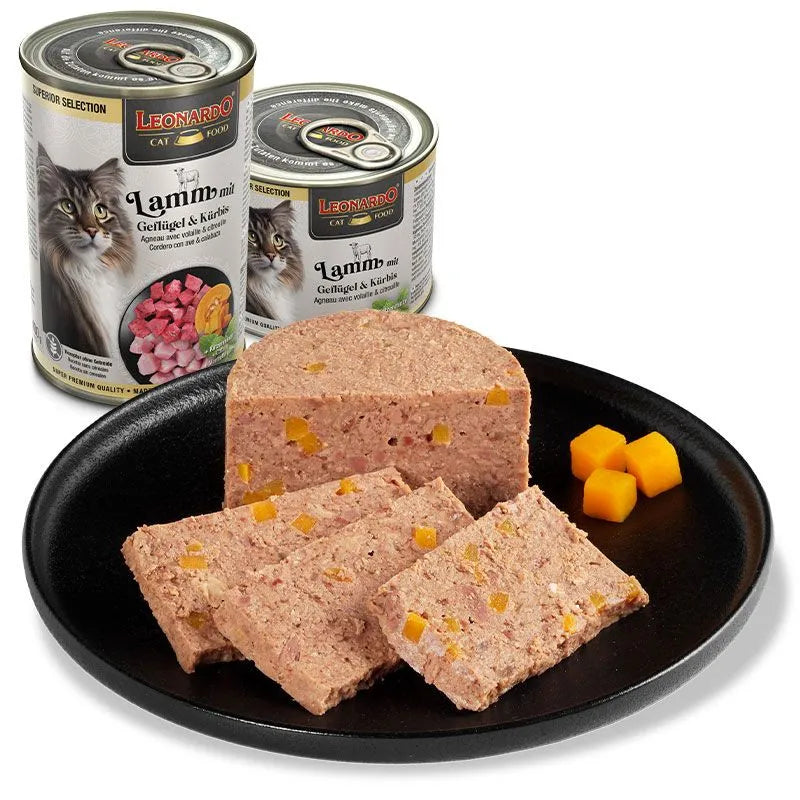 Leonardo Cat Food Superior Selection Lamb with Poultry & Pumpkin Wet Complete Pet Food