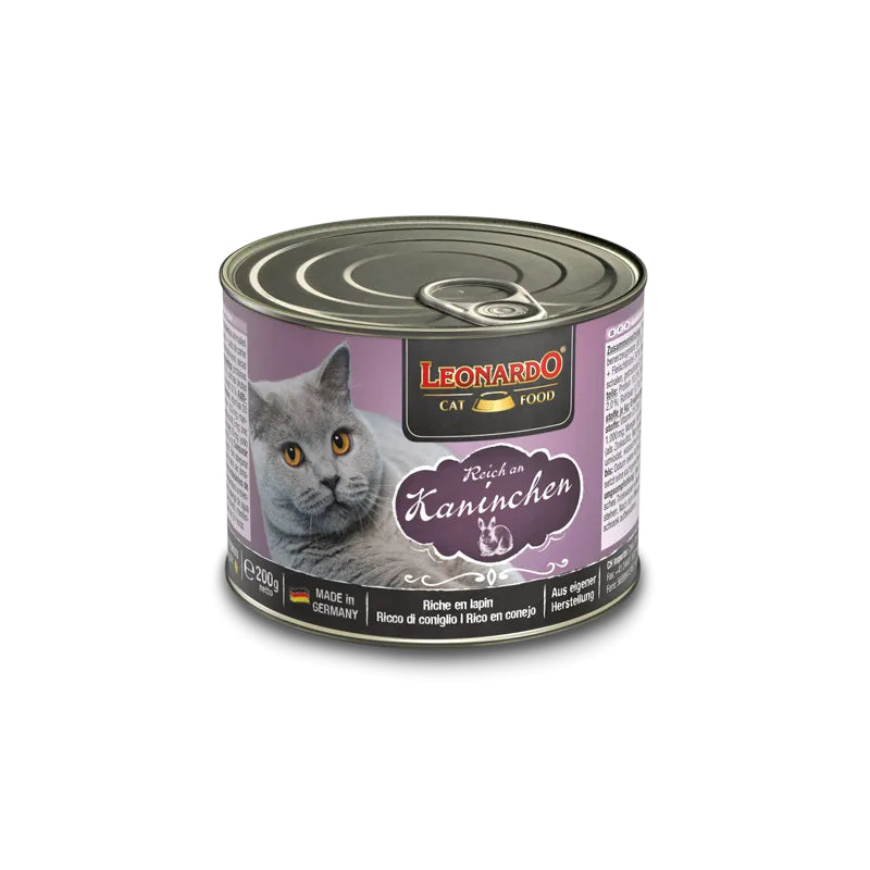 Leonardo Cat Food Quaity Selection Can 200g Wet Food Completed Balanced Wet Food Made in Germany