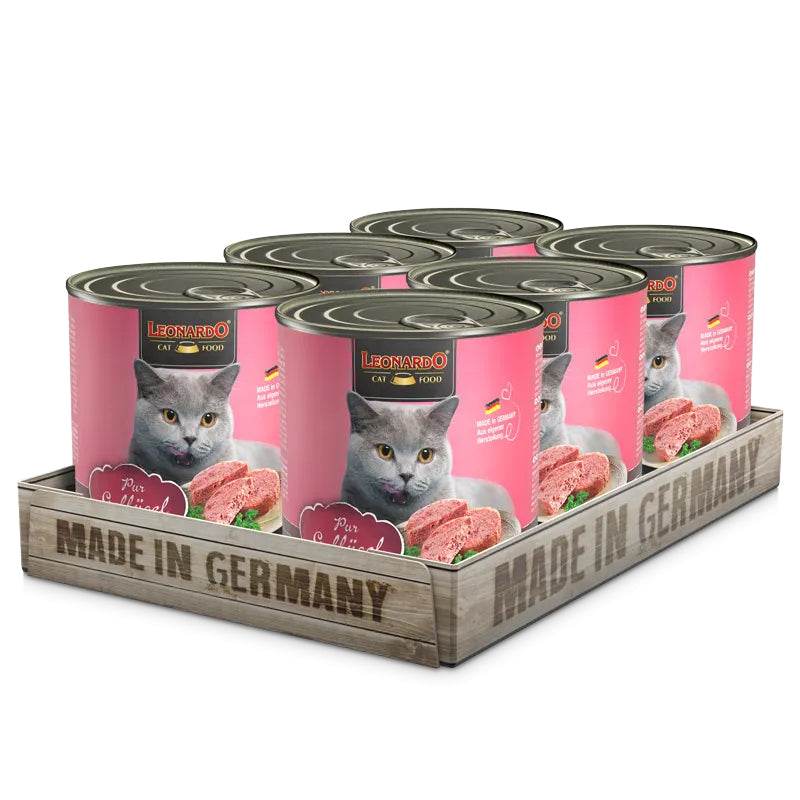 Leonardo Cat Food Quality Selection Pure Poultry Wet Complete Balanced Wet Food Made in Germany