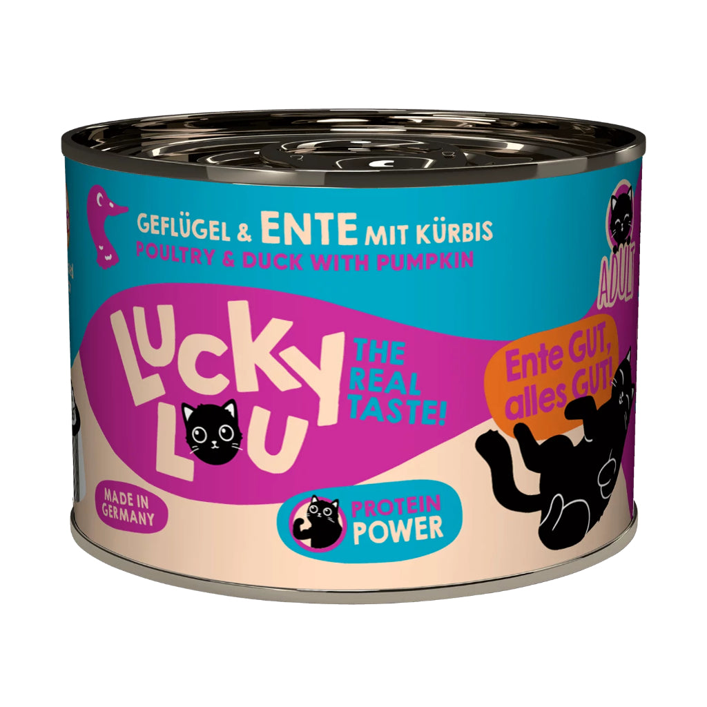Lucky Lou Wet Food Life Stage Complete Balanced Cat Food Made in Germany 200g Kitten Senior