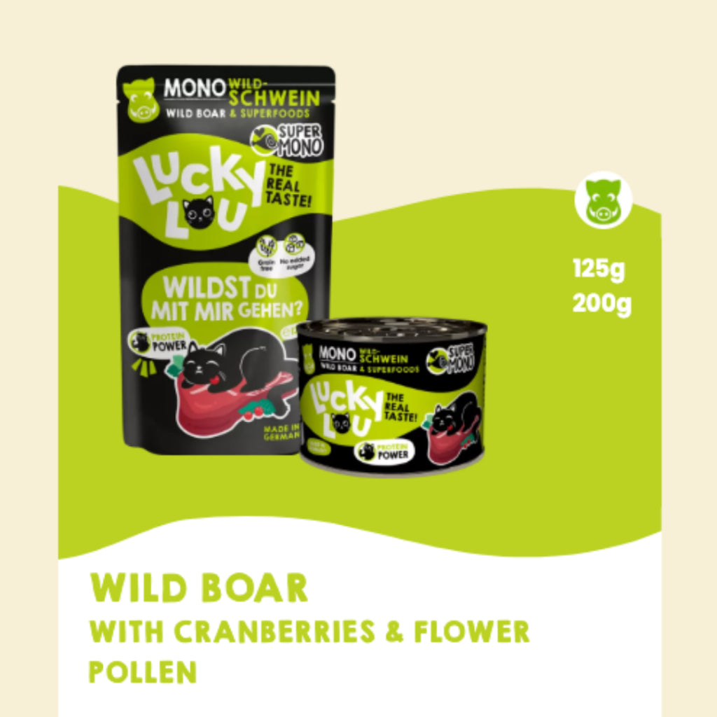 Lucky Lou Supermono Bundle Deal 125g*16 200g*6 Cat Wet Food Single Protein Complete Balanced Food