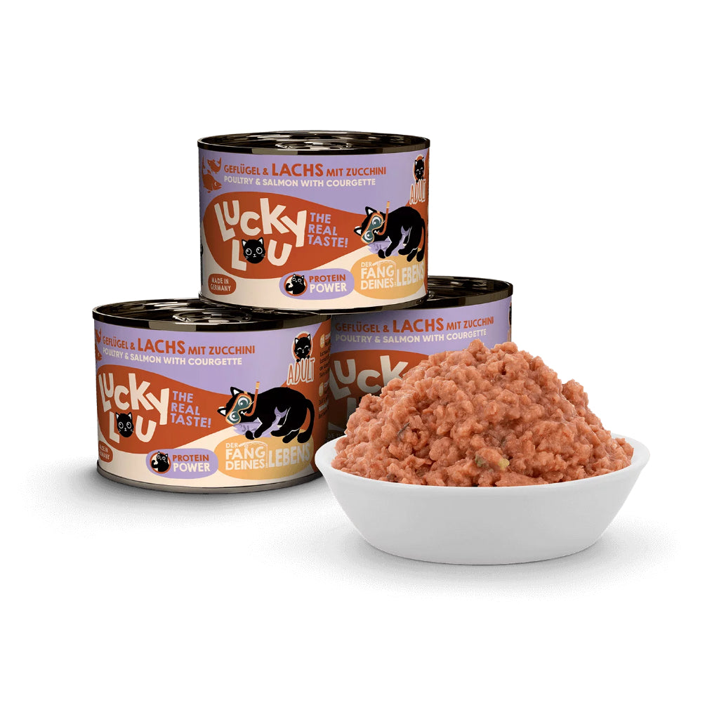 Lucky Lou Wet Food Life Stage Bundle 6*200g Complete Balanced Cat Food Made in Germany Kitten Senior