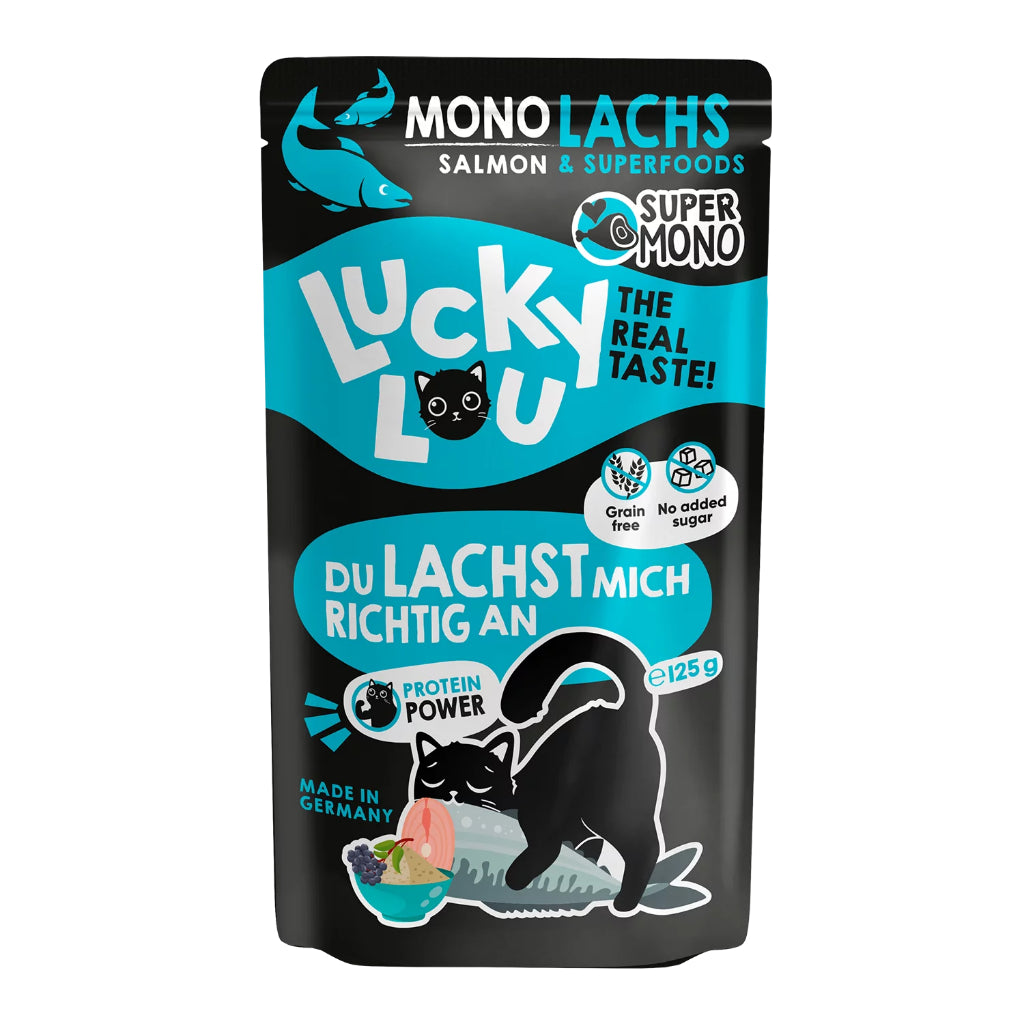 Lucky Lou Supermono Wet Food Single Protein 125g Pouch Complete Balance Cat Food Pet Made in Germany