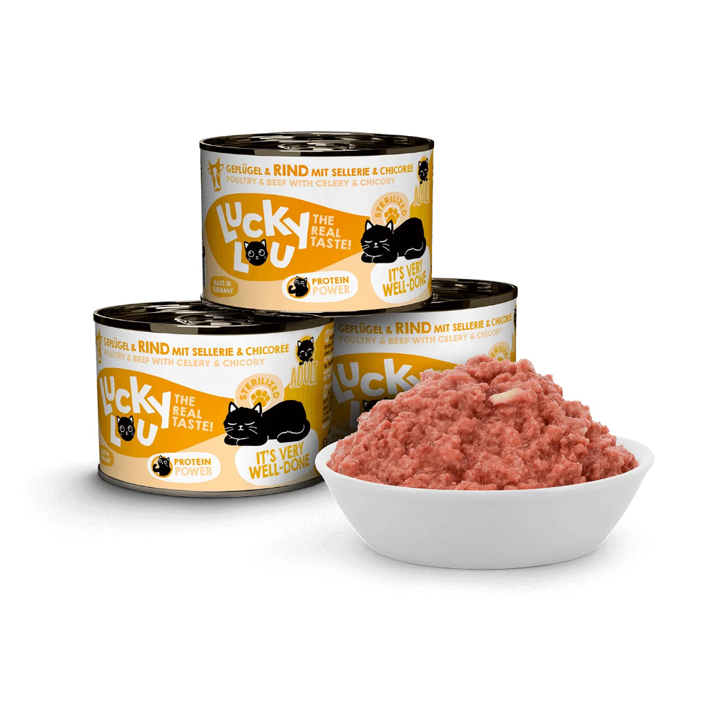 Lucky Lou Wet Food Life Stage Bundle 6*200g Complete Balanced Cat Food Made in Germany Kitten Senior
