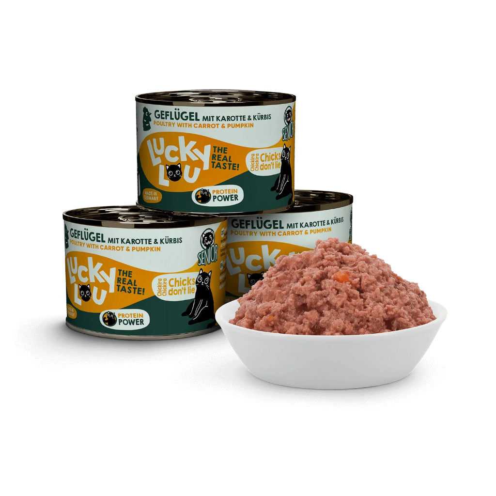 Lucky Lou Wet Food Life Stage Bundle 6*200g Complete Balanced Cat Food Made in Germany Kitten Senior