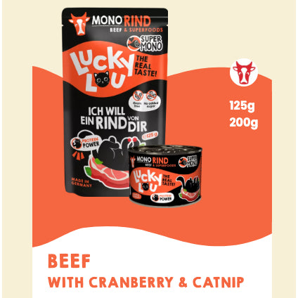 Lucky Lou Supermono Bundle Deal 125g*16 200g*6 Cat Wet Food Single Protein Complete Balanced Food