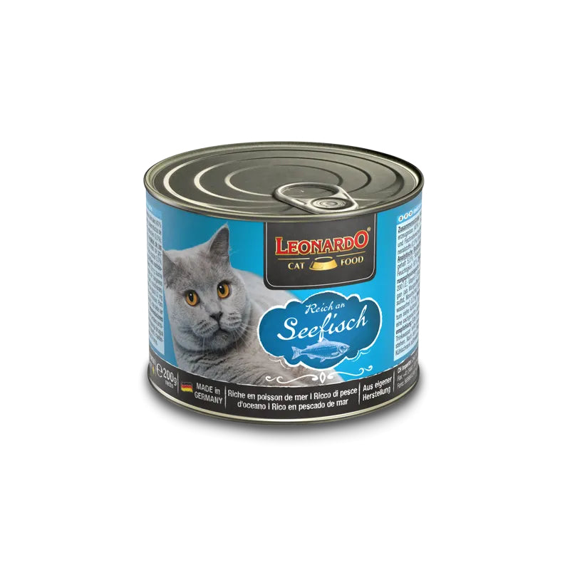 Leonardo Cat Food Quaity Selection Can 200g Wet Food Completed Balanced Wet Food Made in Germany