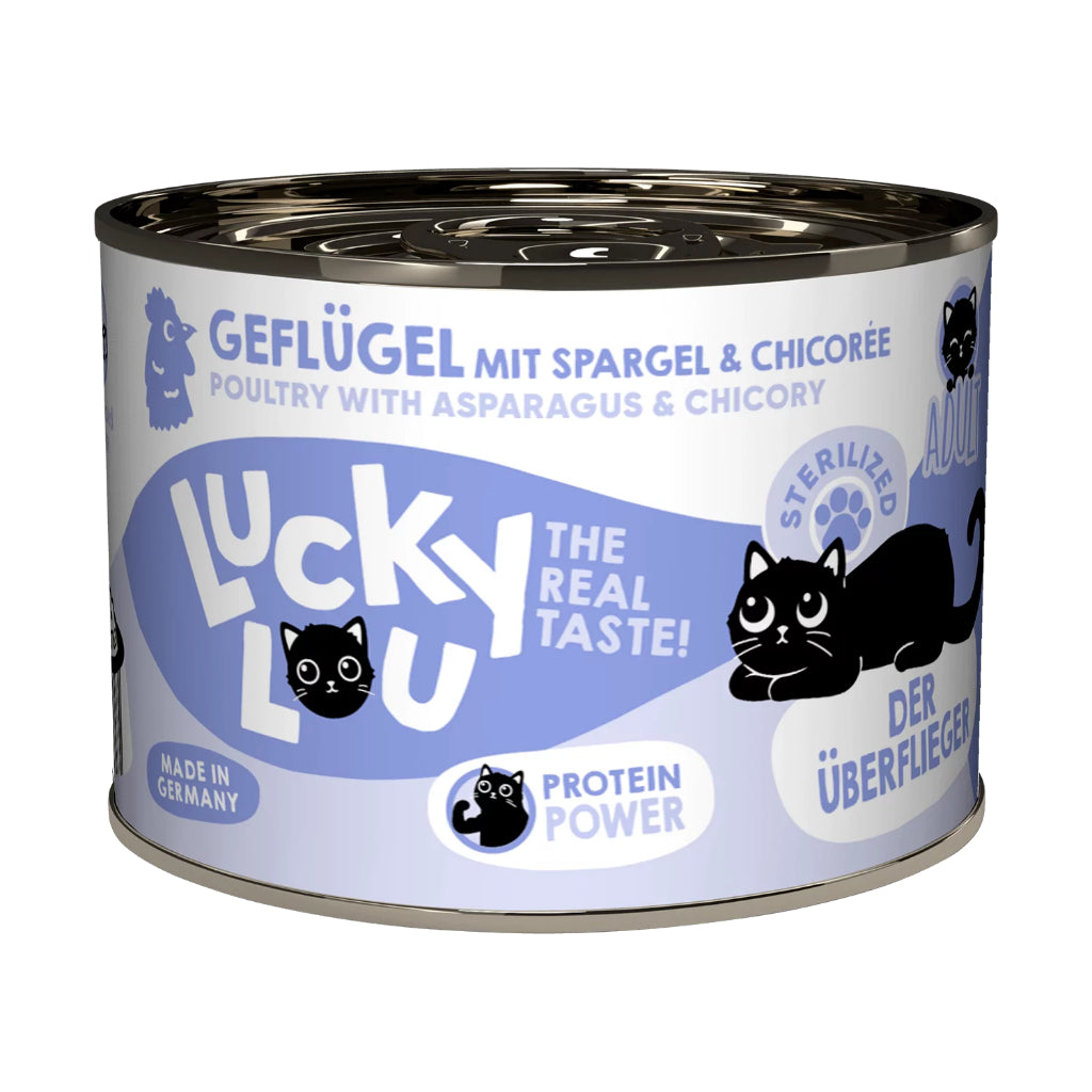 Lucky Lou Wet Food Life Stage Complete Balanced Cat Food Made in Germany 200g Kitten Senior