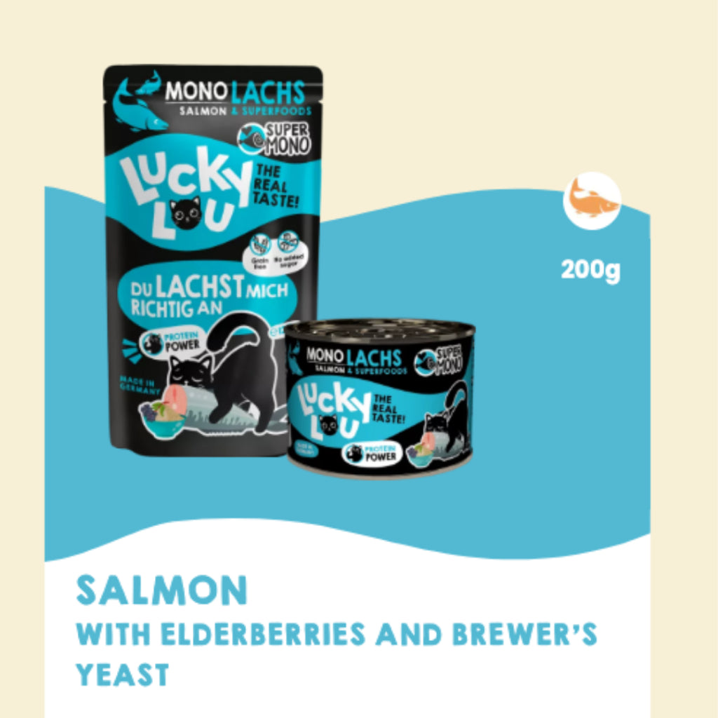 Lucky Lou Supermono Bundle Deal 125g*16 200g*6 Cat Wet Food Single Protein Complete Balanced Food