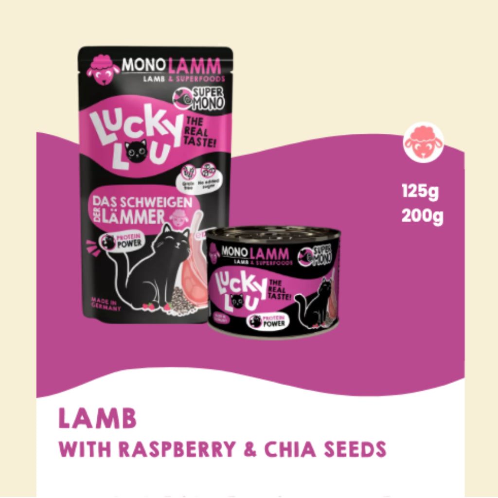 Lucky Lou Supermono Bundle Deal 125g*16 200g*6 Cat Wet Food Single Protein Complete Balanced Food