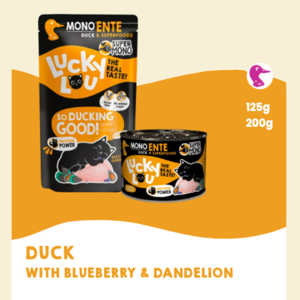Lucky Lou Supermono Bundle Deal 125g*16 200g*6 Cat Wet Food Single Protein Complete Balanced Food