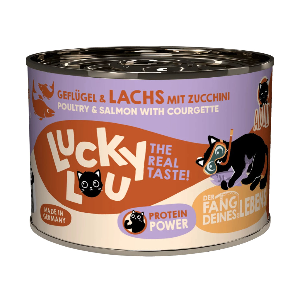 Lucky Lou Wet Food Life Stage Complete Balanced Cat Food Made in Germany 200g Kitten Senior