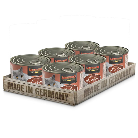 Leonardo Cat Food Quality Selection Rich in Liver Wet Complete Balanced Wet Food Made in Germany