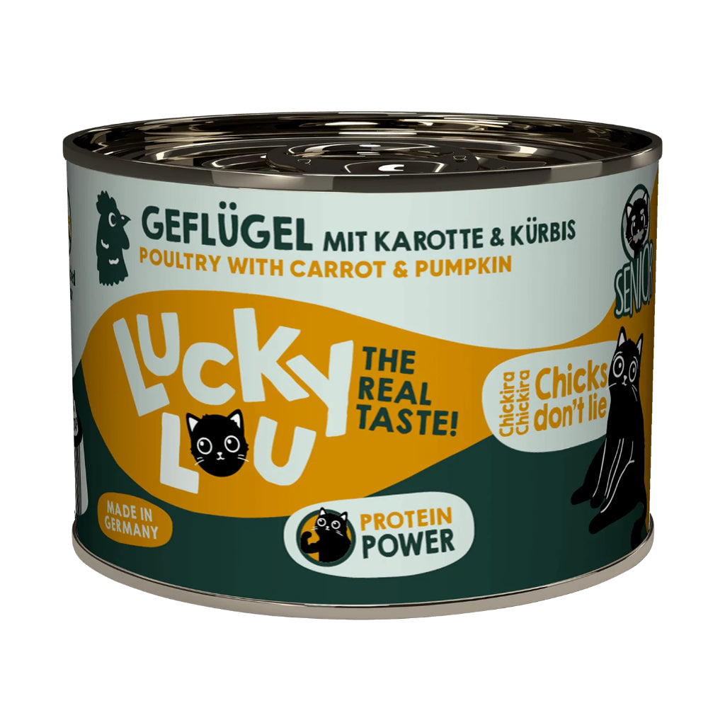 Lucky Lou Wet Food Life Stage Complete Balanced Cat Food Made in Germany 200g Kitten Senior