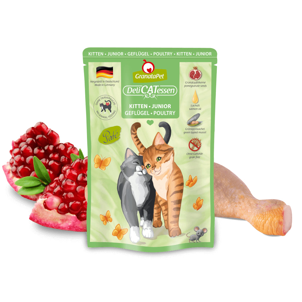 GranataPet DeliCATessen Kitten / Junior Poultry 85g/200g Cat Complete Wet Food Made in Germany