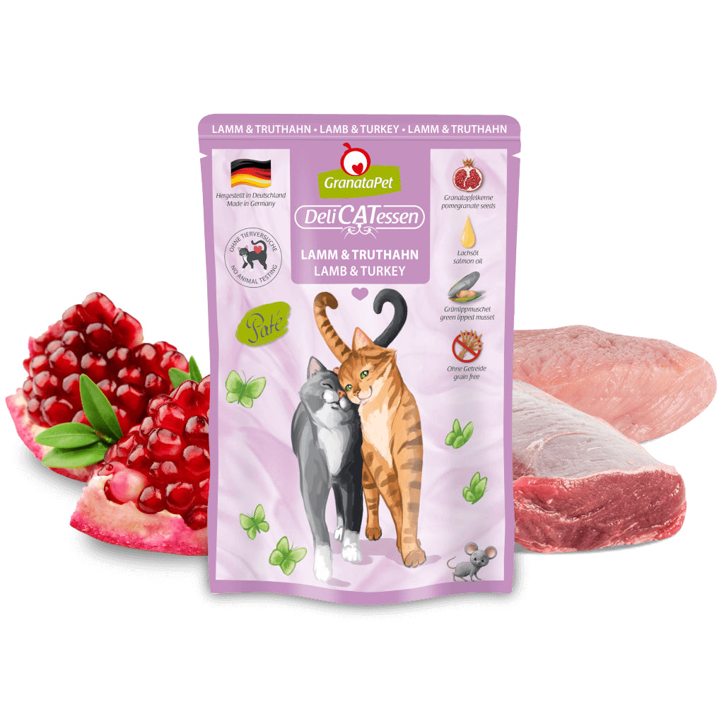 GranataPet DeliCATessen Lamb & Turkey Cat Wet Food Complete Balanced Meal Made in Germany
