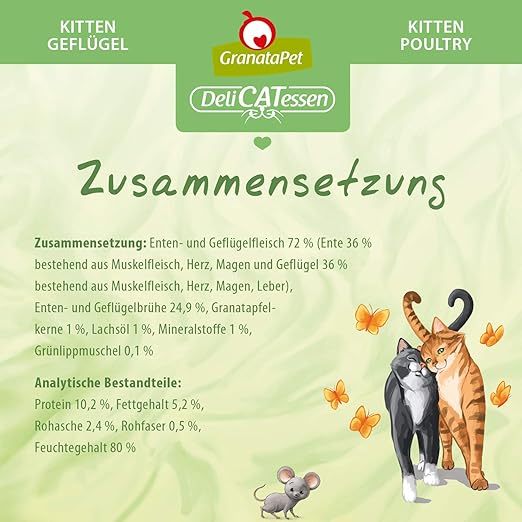 GranataPet DeliCATessen Kitten / Junior Poultry 85g/200g Cat Complete Wet Food Made in Germany