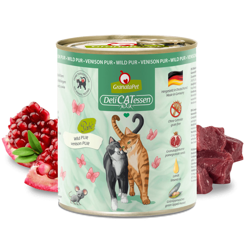 GranataPet DeliCATessen Wild PURE Venison Cat Wet Food Complete Balanced Meal Made in Germany