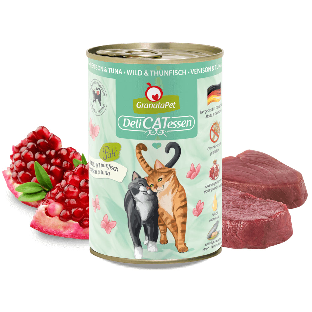 GranataPet DeliCATessen Wild game & tuna Cat Wet Food Complete Balanced Meal Made in Germany