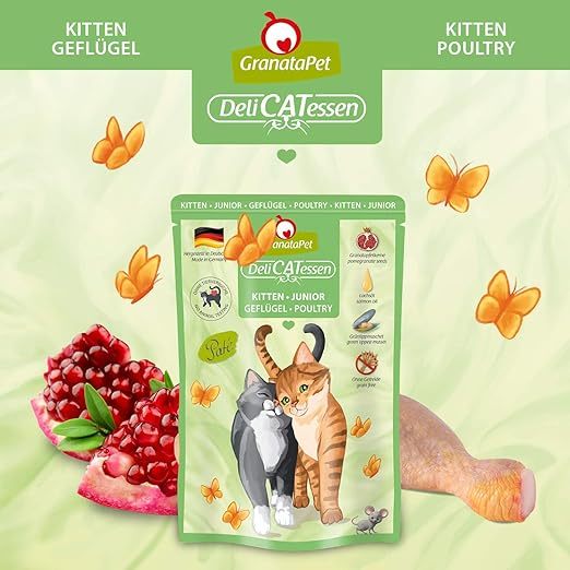 GranataPet DeliCATessen Kitten / Junior Poultry 85g/200g Cat Complete Wet Food Made in Germany