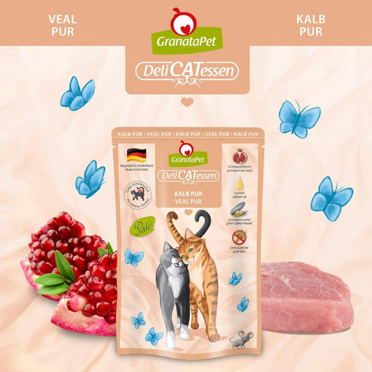 GranataPet DeliCATessen Veal Pure Beef Cat Wet Food Complete Balanced Meal Made in Germany