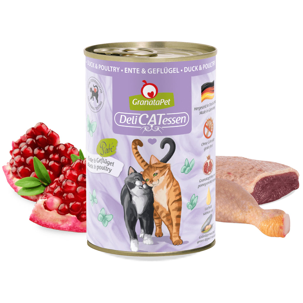GranataPet DeliCATessen Duck & Poultry Cat Wet Food Complete Balanced Meal Made in Germany
