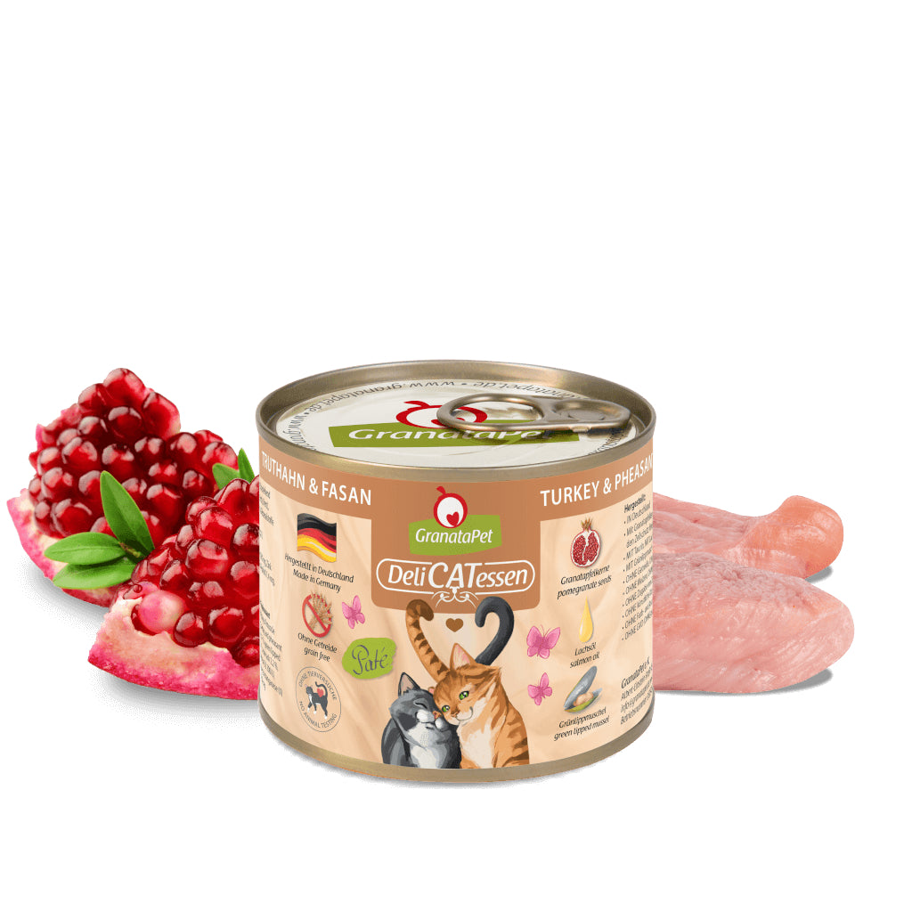 GranataPet DeliCATessen Turkey & Pheasant Cat Wet Food Complete Balanced Meal Made in Germany