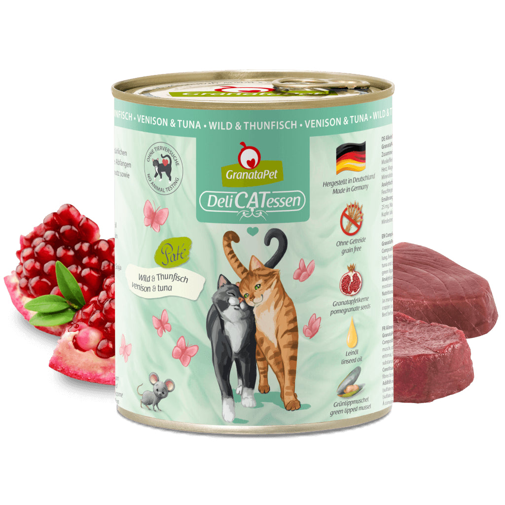 GranataPet DeliCATessen Wild game & tuna Cat Wet Food Complete Balanced Meal Made in Germany