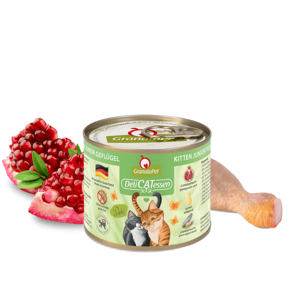 GranataPet DeliCATessen Kitten / Junior Poultry 85g/200g Cat Complete Wet Food Made in Germany