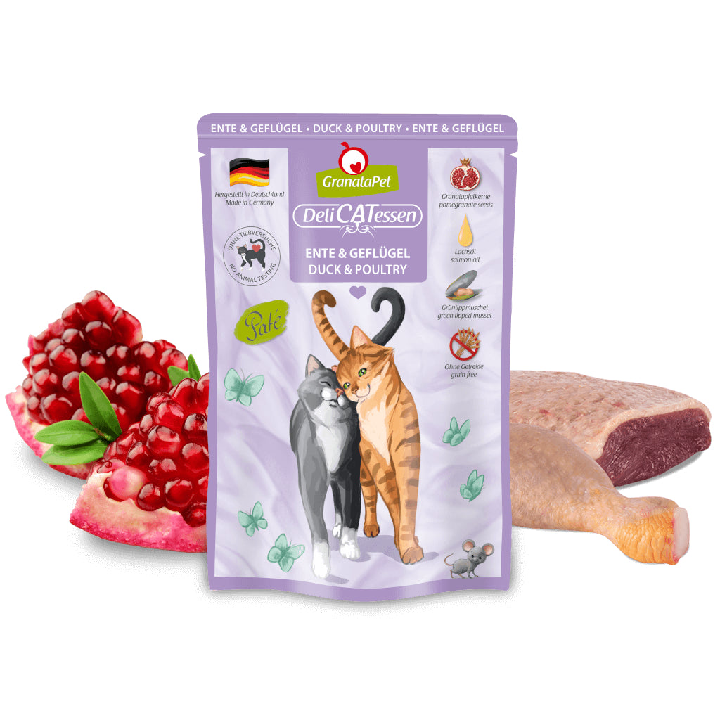 GranataPet DeliCATessen Duck & Poultry Cat Wet Food Complete Balanced Meal Made in Germany