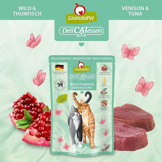 GranataPet DeliCATessen Wild game & tuna Cat Wet Food Complete Balanced Meal Made in Germany