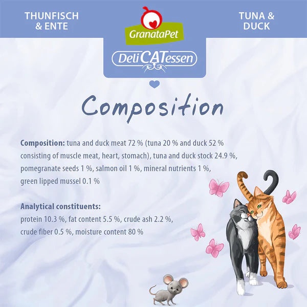 GranataPet DeliCATessen Tuna & Duck Cat Wet Food Complete Balanced Meal Made in Germany