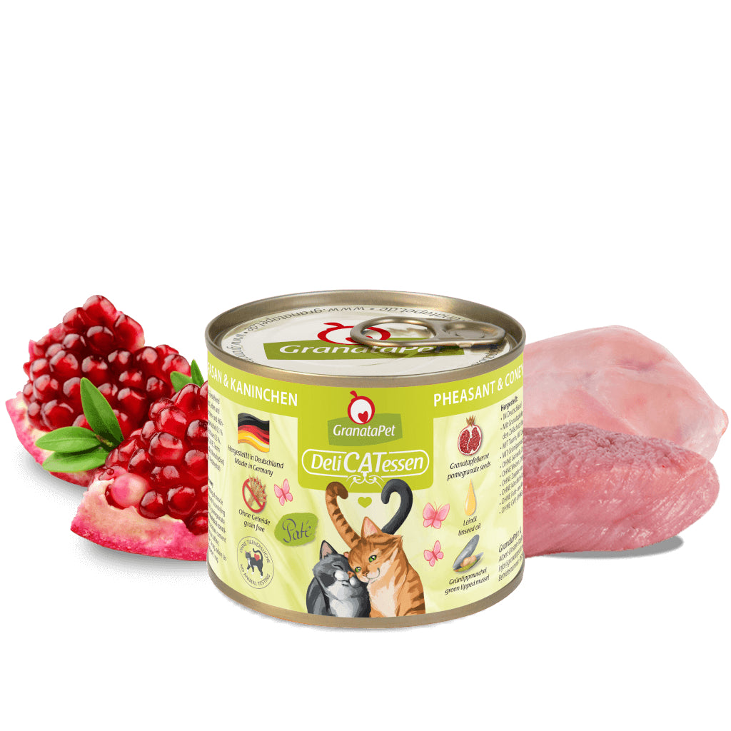GranataPet DeliCATessen Pheasant & Rabbit Cat Wet Food Complete Balanced Meal Made in Germany