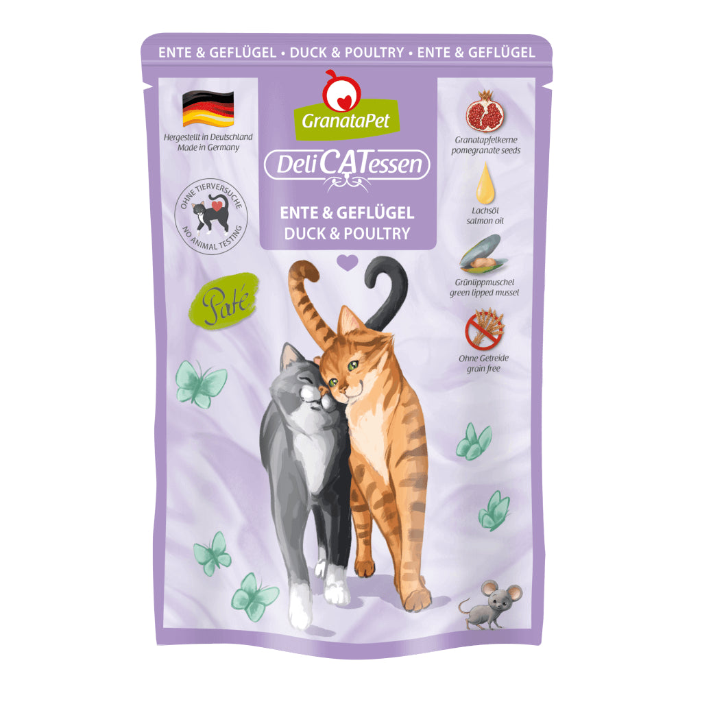 GranataPet DeliCATessen Duck & Poultry Cat Wet Food Complete Balanced Meal Made in Germany