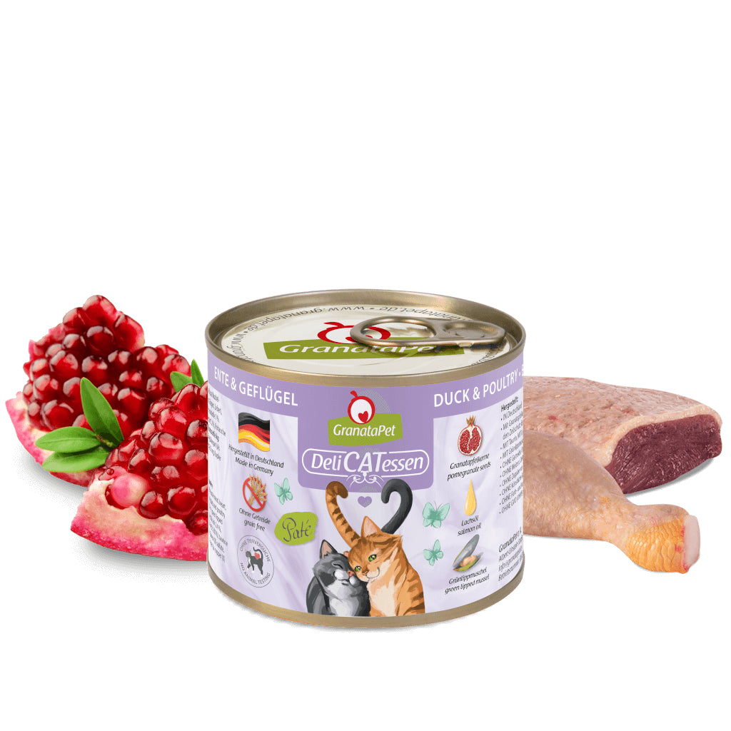 GranataPet DeliCATessen Duck & Poultry Cat Wet Food Complete Balanced Meal Made in Germany