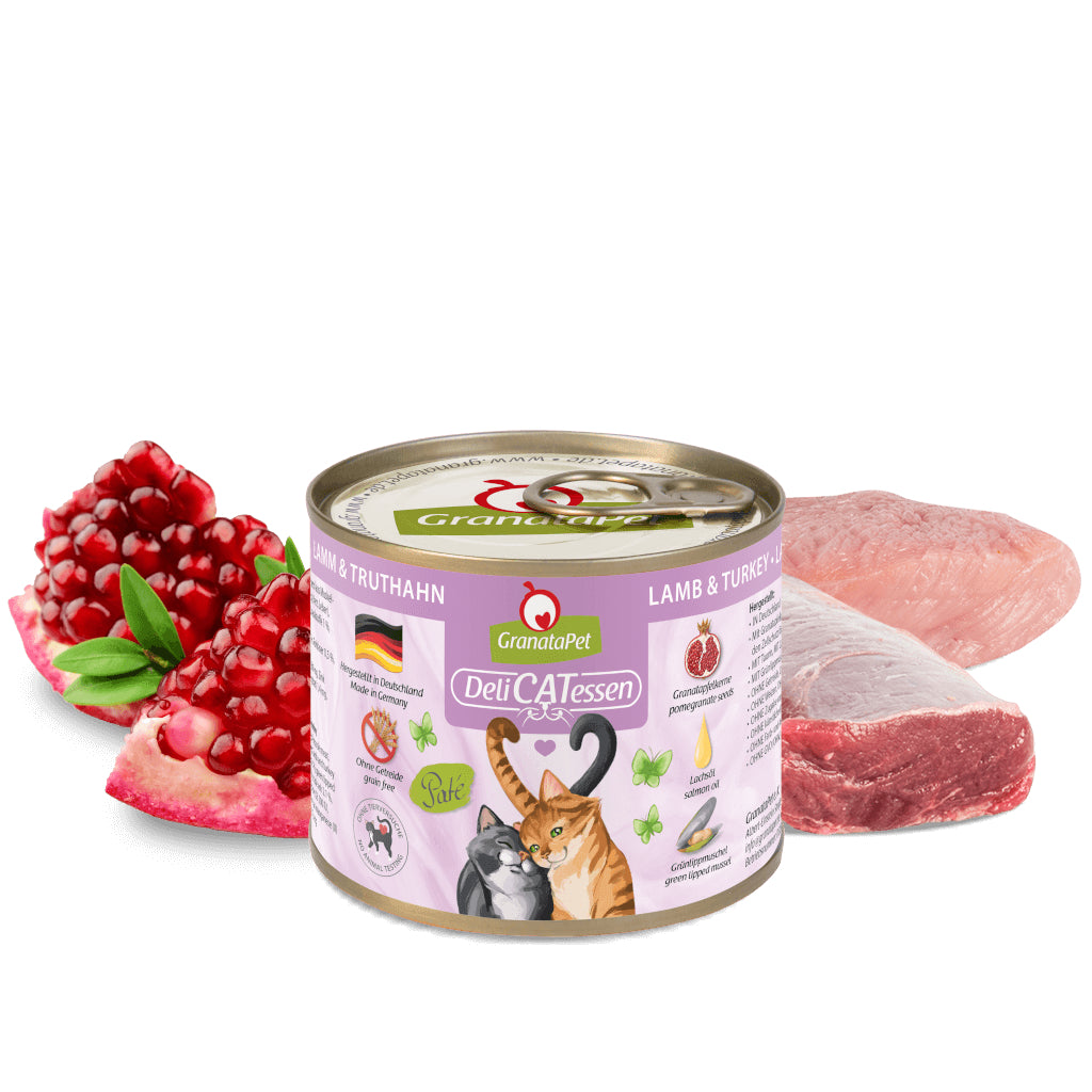 GranataPet DeliCATessen Lamb & Turkey Cat Wet Food Complete Balanced Meal Made in Germany