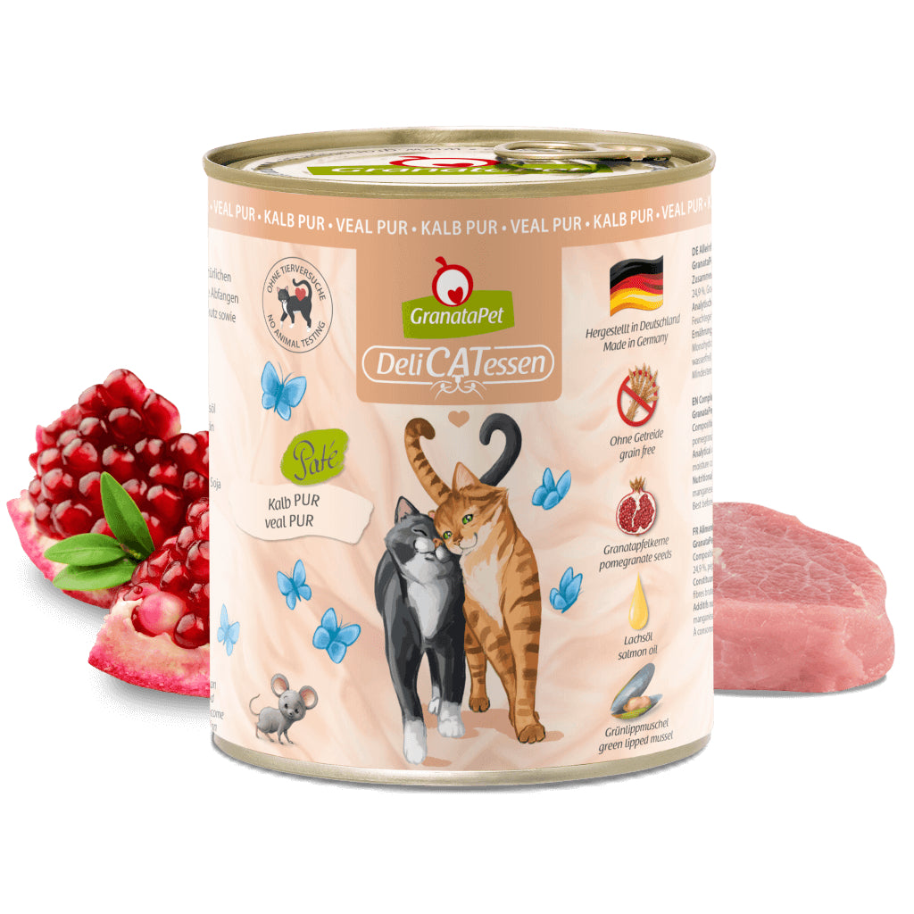 GranataPet DeliCATessen Veal Pure Beef Cat Wet Food Complete Balanced Meal Made in Germany