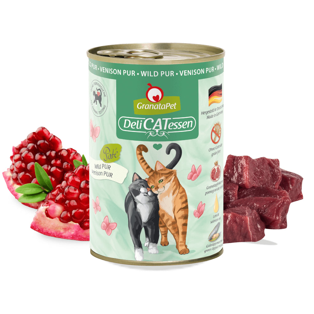 GranataPet DeliCATessen Wild PURE Venison Cat Wet Food Complete Balanced Meal Made in Germany