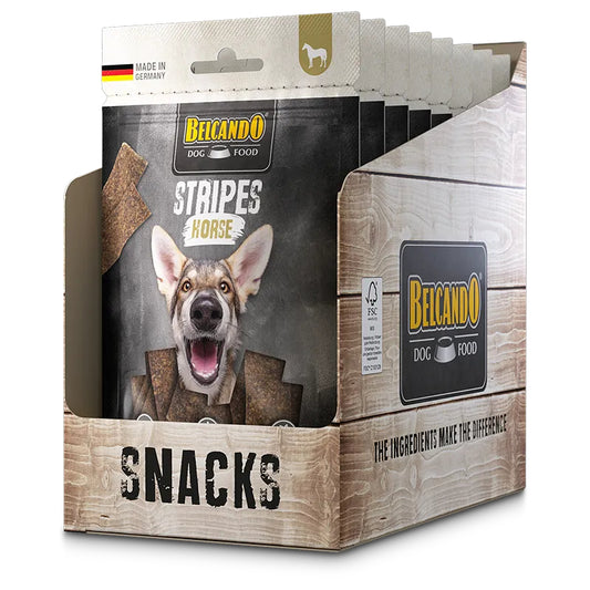 Belcando Stripes Horse 8*70g Dog Snack Treat Made in Germany Air-Dried